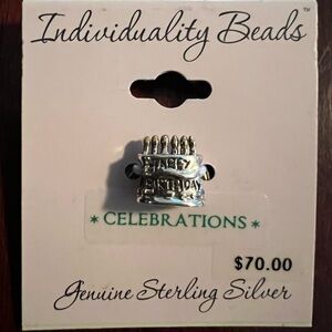 Sterling Silver Happy Birthday Individuality Charm